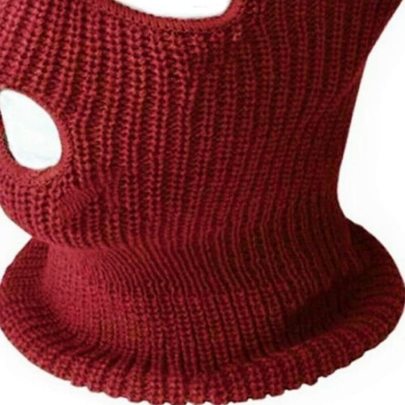 KNITTED 3 HOLE SKI MASK - Winter Hat - Picture 8 of 16